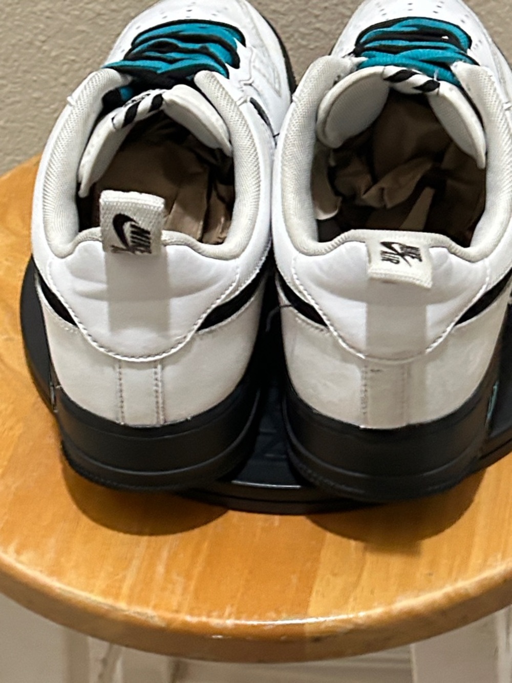 Nike Air Force 1 White Black Teal DR0155-100 - Picture 5 of 6